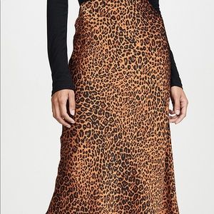 Re:named M leopard midi skirt